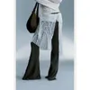 Saias Yedinas Gótico Sólido Lace Saia Mulheres Assimétricas Irregular Versátil Moda Streetwear Oco Out Ladies Bottom Y2K
