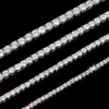 Miami lodowe 3 mm 4 mm 5 mm 6 mm 6 mm łańcuch kubański 925 Srebrny naszyjnik VVS Moissanite Tennis Custom With