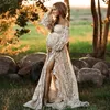 2 i 1 Boho Maternity Pography Outfit Dress Bohemian Precipping Po Shoot Long Dresses Pregnant Woman Dress 240122