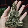 Thailandia Statue di Buddha Decorazione della casa Colore bronzo Artigianato in resina Meditazione Buddha Scultura Feng Shui Figurine Ornamenti 240202