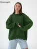 Maglioni femminili sumuyoo donne o collo autunno inverno foltto ploro caldi tops oversize a maglia sciolta a maglia da donna a maglia