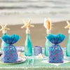 Decorazione per feste 50 pezzi Sacchetti regalo coda di sirena Biscotti caramelle Confezione per bambini Compleanno Trattare Forniture fai da te a tema mare