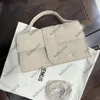Çantalar 2023 Yeni Moda Tasarımcısı Çanta Retro Çanta Koltuk Koltuk Buzlu Süet Bir omuz el Cüzdan