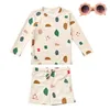 Clothing Sets Children's Swimsuit Summer Sun Print Girls' Long-sleeved Suit Boys' Baby Shorts