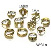 Anneaux de bande Jolie Vintage Knuckle Anneaux Beautifly Elephant Cristal Bague De Mariage Ensemble Femmes Bohème Midi Doigt Punk Drop Livraison Juif Dh9Ne