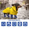 Dog Apparel 3 Sets Water Proof Pet Boots Snow Resistant Puppy Shoes Nylon Cloth Anti-slip Rain