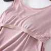 Women's Tanks Modal T-Shirts Solid Color Tank & Tops With Wireless Padded Bust Base Layer Top Sleeveless Outwear Female Camisole C5541