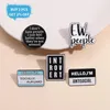 Brooches Hello I'm Antisocial Socially Awkward Enamel Pin Social Anxiety Club Mental Health Brooch Lapel Badge Jewelry Gift For Friends