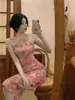 Этническая одежда Cheongsam Qipao Платье в китайском стиле с подвеской на шею для женщин с поясом Улучшенная длинная юбка для похудения