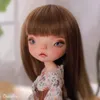 Design BJD Doll 1/6 Nana Cute Farm Style Skirt Big Head Girl Girl Resins Toys Movable Coint Make Up Doll 240129