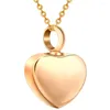 Pendant Necklaces Wholesale Stainless Steel Mini Heart Locket Cremation Memorial Ashes Urn Necklace Jewelry Keepsake Drop