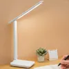 Lâmpadas de mesa LED Lâmpada USB exigível 3 cores Stepless Dimmable Desk Touch Dobrável Proteção para os olhos Leitura Luzes noturnas internas