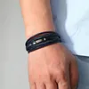 Bracelets de charme en acier inoxydable pour hommes multicouches tissés à la main, accessoires de chaîne de corde multicouche, boucle magnétique, bijoux