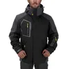 Vestes pour hommes automne et hiver solide contraste patchwork épaissi polaire mâle veste de ski hommes pluie respirant hommes