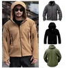Mens Jacket Military Winter Tactical Fleece Coats Casual Hooded Coat Stand Collar Windproof Hiking Camping Clothes 240123