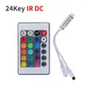 Controller USB 24 Key RGB LED Controller 5V 12V IR Remote Dimmer Schnittstelle 4 Pin Anwenden auf 2835 5050 3528 Streifenlicht