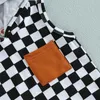 0421 Lioraitiin 03Years Baby Boy 2pcs Summer Outfits Checkerboard Print Mouwloze hoodie T -shirt Stretch shorts Set 240131