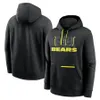 Chicago'bears''men Navy Side Leline Club 공연 Full-Zip Hoodie