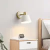 Настенный светильник в скандинавском стиле, светодиодный железный кнопочный выключатель, вращающийся прикроватный декор, бра для лестницы, спальни, прохода, гостиной, комнатные светильники