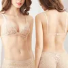 Bras Bras New Womens Thin Bra Without Chest Pad Fashion Sexy Lace Lingerie Cutout Back Buckle Tube Top Womens Underwear Summer Clothes YQ240203