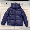 Down Coat Kids Boys Fashion Winter Windproof Hooded Puffer Coats Luxury Designer Navy Outwear Kid Boy Puff Jackets Childrens Clothes D Otiug