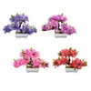 Decorative Flowers Artificial Bonsai Tree Potted Japanese For Farmhouse Shelf Bathroom