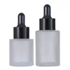 Storage Bottles 5X 10X 20ml Clear Round Thick Glass Dropper For Essential Oils Essence Eye Drop Pipettes Cap Refillable Flat Shoulder