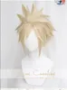 Articoli per feste Final Fantasy Vii 7 Cloud Strife Lino Bionda Parrucche Cosplay Parrucca per capelli in fibra ad alta temperatura Cappuccio gratuito