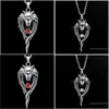 Pendant Necklaces 2022 Wolf Couple Necklace Heart Gothic Accessories Vintage Wholesale Items Indie Luxury Aesthetic Pendants Drop Del Dheta