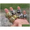 7 PCS Fantasy American Football Championship Ring Men Fan Fan Hift Wholesale Drop Droper