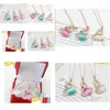 Pendant Necklaces Necklaces Fashion Women Opal Pendants Necklace Sweater Chain Jewelry Xmas Gift Elegant Bird Drop Delivery Jewelry Ne Dhous