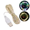 5M USB LED String Lights Rame Argento Filo Ghirlanda Luce Fata Luci impermeabili per la decorazione della festa nuziale di Natale