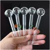 Smoking Pipes 4.7 Inch Length Pyrex Glass Oil Burner Pipe Handcraft Clear Tubes For Smokers 12Cm Long Thick Transparent Drop Delivery Ot3Tx