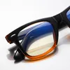 Sunglasses Brand Classic Men's Anti Blue Light Reading Glasses Vintage Rivets Gradient Square Eyewear Frame Computer Optical Eyeglasses 3