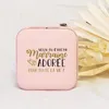 Party Favor French Print Jewelry Ring Box Sister Tata Travel Jewellery Case Pregnancy Announcement Storage Boxes Marraine Gifts