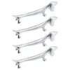 Almacenamiento de cocina 4 piezas Cachorro Palillos Resto Palillos Soporte Forma de perro Cubiertos Mesa de comedor Cubiertos Mini cucharón Soporte de aleación de zinc Japonés