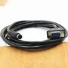 Delta DOP touch screen and Mitsubishi FX PLC communication cable circular mouth black MD8-pin to 9-pin connection signal line