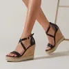 Sandalen Frühling Sommer Frauen Plattform Flache Schuhe Damen Außerhalb Offene Damen Knie High Heels Strap Pumps