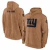 티셔츠 New York''giants'''bown 남자 여자 청소년 청소년 2023 Salute to Service Club Pullover Hoodie