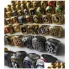 All 1903 - 2023 World Series Baseball Team Champions Championship Ring Set Souvenir Men Fan Gift Can Random Wholesale Drop Delivery Dh6R8