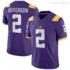 LSU Tigers voetbalshirt 5 Jayden Daniels 8 Malik Nabers 7 Kayshon Boutte Micah Baskerville Jerseys Josh Williams Perkins Jr Joe Burrow High High s