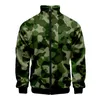 Men's Jackets Multi Colored Camouflage 3d Printed Jacket Men Army Veterans Outdoor Sports Coat Street Oversized Zipper Tops Clothes