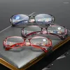 Óculos de sol feminino óculos de leitura anti luz azul óculos pernas homens presbiópico óculos quadro completo elegante espelho 1.0to4.0 gafas