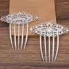 Hair Clips 5 Pieces/Set Metal Inserted Combs Vintage Filigree Tiaras Bridal Hairwear Jewelry