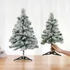زينة عيد الميلاد 45/60 سم زخرفة شجرة الثلج الأبيض 2024 Merry Party Home Desktop Navidad Xmas Gift Decor
