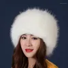 2020 Winter New Fashion Earmuff Hats imitation Fur Princess Hat Mongolian Hat Russian Outdoor Ladies Warm1245S