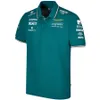 Ny racingdräkt T-shirt Aston Martin Alonso Team Samma SHORT SLEEVE POLO-skjorta för män