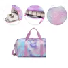 Duffel Bags Mulheres Duffle Sports Bag para Meninas Adolescentes Ginástica Ginásio Sapato Compartimento Bolso Molhado Weekender Durante a Noite