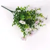 Decorative Flowers Artificial Plants Eucalyptus Leaf Violet For Wedding Party Decoration Accessories Plastic Fake Plant Grass Home Decor