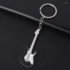 Keychains 20Pcs Men Womens Guitar Pink Blue Red Black Key Chain Charms For Bag Car Keyring Accessories Gift